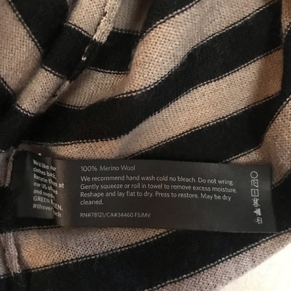 •Eileen Fisher• Striped Sweater 100% Merino Wool - Picture 8 of 8